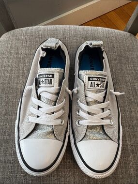 Converse All Star Chuck Taylor’s Shoreline Slip On Glitter Shoes size 7